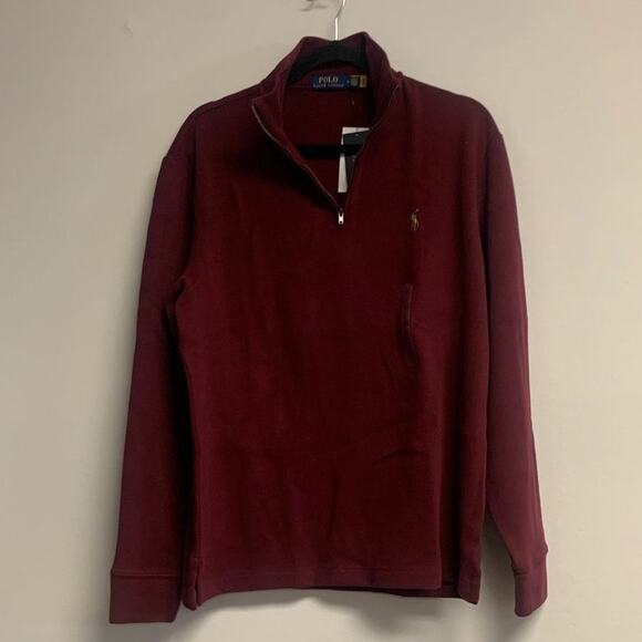 Polo by Ralph Lauren Other - POLO RALPH LAUREN Men's M Classic Estate-Rib Quarter-Zip Pullover Sweater, Wine